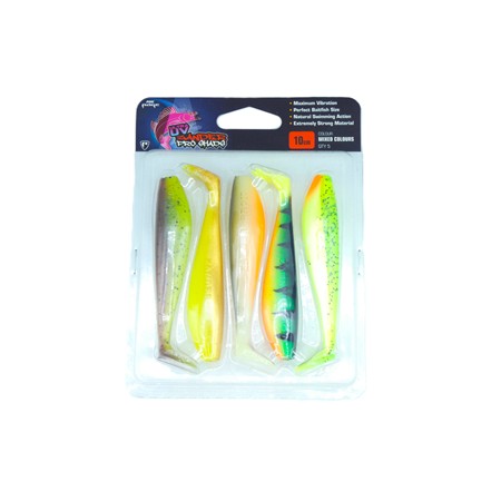 Kit Leurres Souples Fox Rage Zander Pro Shad Mixed Colour Pack - 10Cm