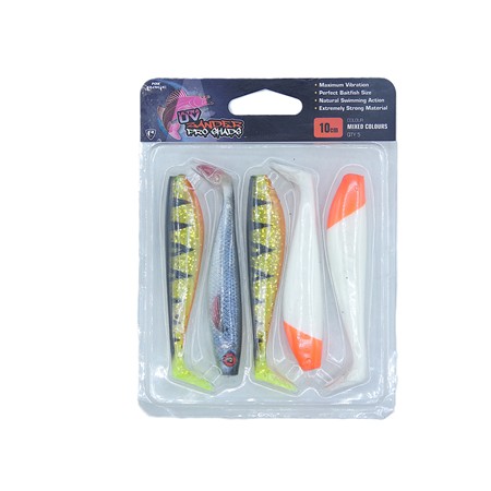 Kit Leurres Souples Fox Rage Zander Pro Shad Uv Mixed Colour Pack - 10Cm