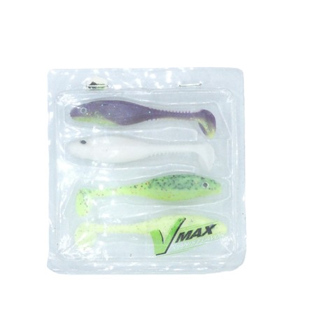 Kit Leurres Souples Gunki Vmax Peps Clear Water - 7Cm