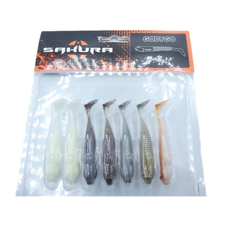 Kit Leurres Souples Sakura Gobygo - 6.5Cm - Cw2 - Par 7