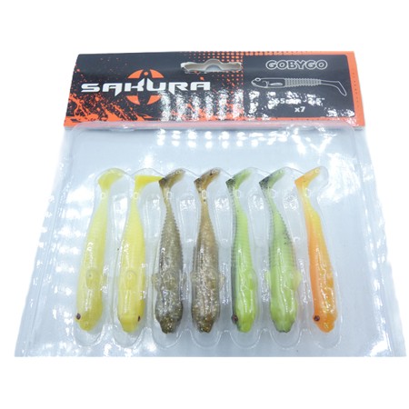 Kit Leurres Souples Sakura Gobygo - 6.5Cm - Dw1 - Par 7