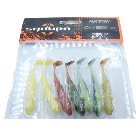 Kit Leurres Souples Sakura Gobygo - 6.5Cm - Dw2 - Par 7