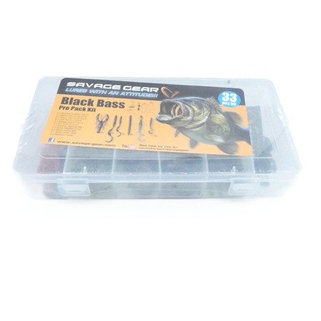 Kit Leurres Souples Savage Gear Black Bass Pro Pack - 50377