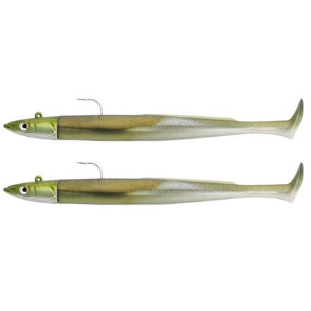 Kit Med Færdigmonterede Softbaits Fiiish Double Combo Crazy Paddle Tail 120 + Offshore Jighoveder
