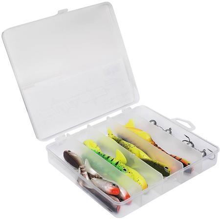 KIT SOFTBAIT BERKLEY PULSE SHAD MIXBOX WITH JIGHEADS