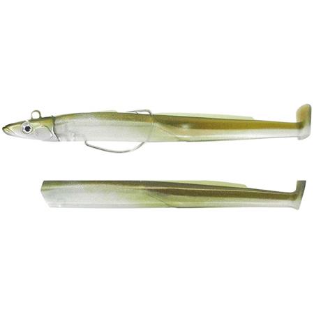 Kit Weicher Köder Bewaffnet + Bleikopf Offshore Fiiish Combo Black Eel 110 + Tete Plombee Offshore