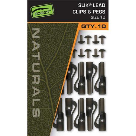 ΚΛΙΠ ΜΟΛΎΒΔΟΥ FOX EDGES NATURALS SLIK LEAD CLIP & PEGS