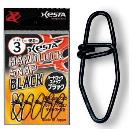 Κλιπ Xesta Hard Lock Snap Black - Πακέτο