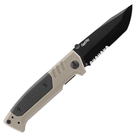 Knife Walther Pdp Tanto Folder Fde- Partiellement Dentelée