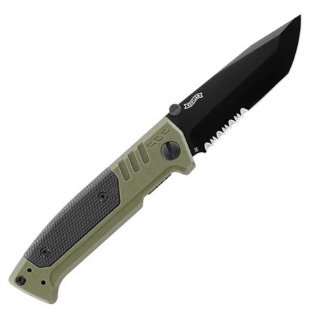 Knife Walther Pdp Tanto Folder Od- Partiellement Dentelée