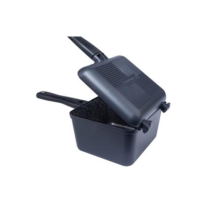 KOCHSET RIDGE MONKEY CONNECT DEEP PAN & GRIDDLE GRANITE EDITION