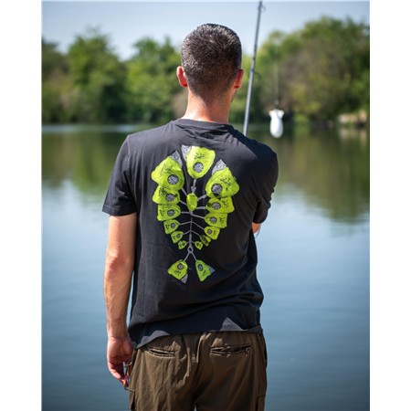 ΚΟΝΤΟΜΆΝΙΚΟ ΑΝΔΡΙΚΌ T-SHIRT FOX GREEN INDICATOR T - ΜΑΎΡΟ