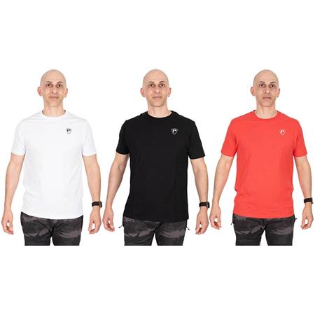 Κοντομάνικο Ανδρικό T-Shirt Fox T-Shirts - Μαύρο/Κόκκινο/Λευκό - Paketo 3