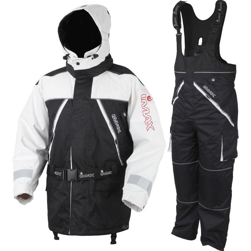 Kombination jacke und latzhose herren imax aquabreathe floatation suit weiss/schwarz