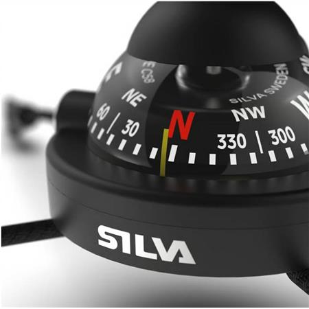 KOMPASS SILVA 58 FÜR KAJAK FLACHE MONTAGE AM DECK BEFESTIGUNG FÜR GUMMISEILE