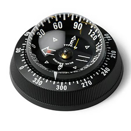 Kompass Silva 85 Schwarz, Flache Montageplatte Mit 360°-Richtungsspeicher