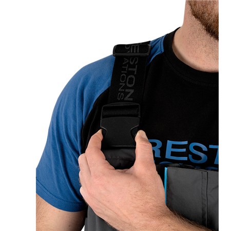 KOMPLET KURTKI I OGRODNICZEK MĘSKICH PRESTON INNOVATIONS DF LITE SUIT - CZARNY/SZARY