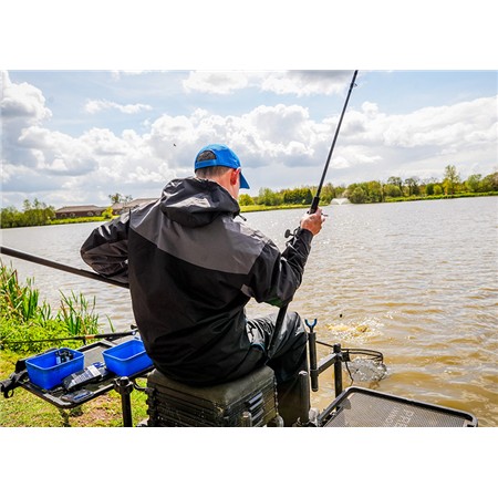 KOMPLET KURTKI I OGRODNICZEK MĘSKICH PRESTON INNOVATIONS DF LITE SUIT - CZARNY/SZARY