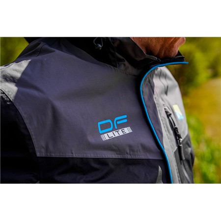 KOMPLET KURTKI I OGRODNICZEK MĘSKICH PRESTON INNOVATIONS DF LITE SUIT - CZARNY/SZARY