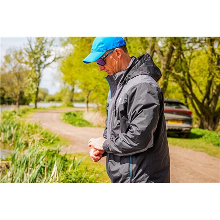 KOMPLET KURTKI I OGRODNICZEK MĘSKICH PRESTON INNOVATIONS DF LITE SUIT - CZARNY/SZARY