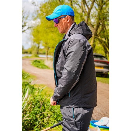 KOMPLET KURTKI I OGRODNICZEK MĘSKICH PRESTON INNOVATIONS DF LITE SUIT - CZARNY/SZARY