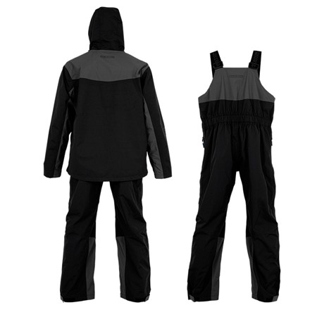 KOMPLET KURTKI I OGRODNICZEK MĘSKICH PRESTON INNOVATIONS DF LITE SUIT - CZARNY/SZARY