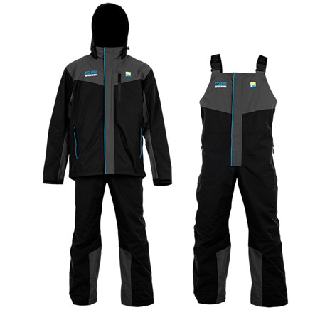 Komplet Kurtki I Ogrodniczek Męskich Preston Innovations Df Lite Suit - Czarny/Szary