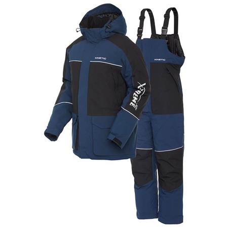 KOMPLETT HERREN JACKE UND LATZHOSE - SCHWARZ/MARINEBLAU KINETIC X-SHADE WINTER SUIT - BLACK/NAVY