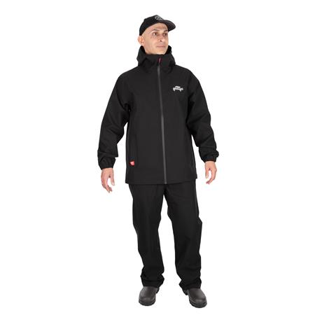 KOMPLETT-SET JACKE UND LATZHOSE HERREN FOX RAGE RAGEWEAR RAINSUIT - NOIR