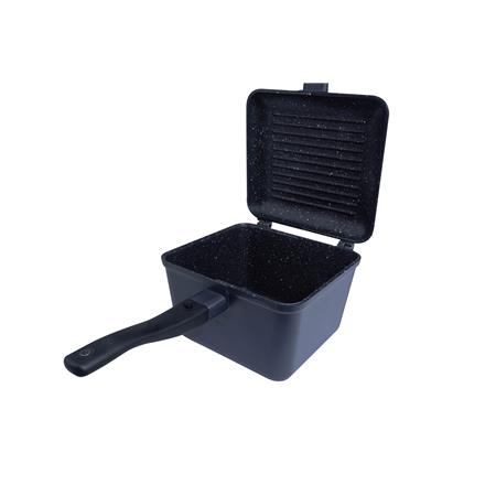 KOOKSET RIDGE MONKEY CONNECT DEEP PAN & GRIDDLE XL GRANITE EDITION