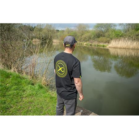 KORTÆRMET HERRE-T-SHIRT FOX MATRIX LARGE LOGO T-SHIRT - SORT