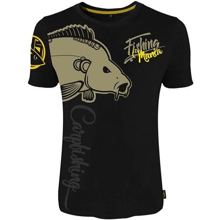 Kortærmet Herre-T-Shirt Hot Spot Design Fishing Mania Carpfishing - Sort