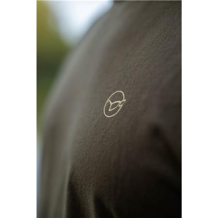 KORTÆRMET HERRE-T-SHIRT KORDA DAWN VIBES TEE - MØRK OLIVEN