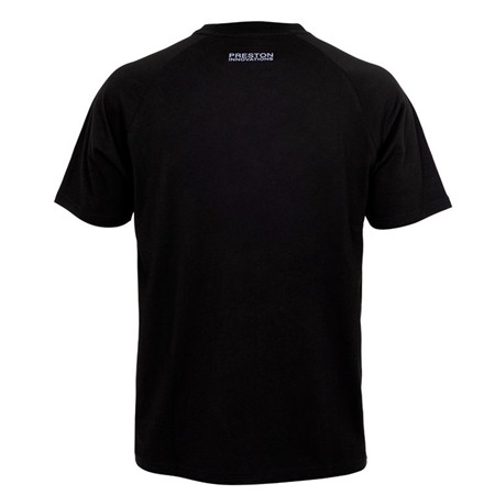 KORTÆRMET HERRE-T-SHIRT PRESTON INNOVATIONS LIGHTWEIGHT BLACK RAGLAN - SORT