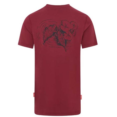 KORTÆRMET HERRE T-SHIRT TRAKKER RIPPLE T-SHIRT - BORDEAUX