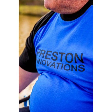 KORTÆRMET T-SHIRT TIL HERRE PRESTON INNOVATIONS LIGHTWEIGHT BLUE RAGLAN - BLÅ