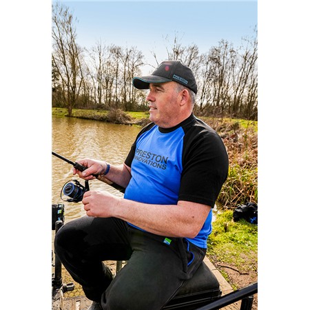 KORTÆRMET T-SHIRT TIL HERRE PRESTON INNOVATIONS LIGHTWEIGHT BLUE RAGLAN - BLÅ