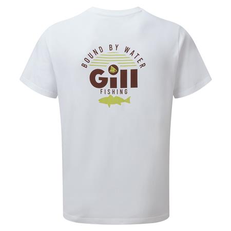 KORTÆRMET T-SHIRT TIL MÆND GILL GRAPHIC - HVID/CHOKOLADE