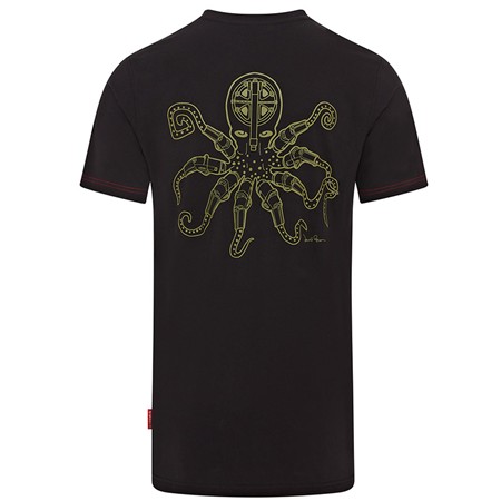 KORTÆRMET T-SHIRT TIL MÆND TRAKKER OCTOPUS RS - SORT