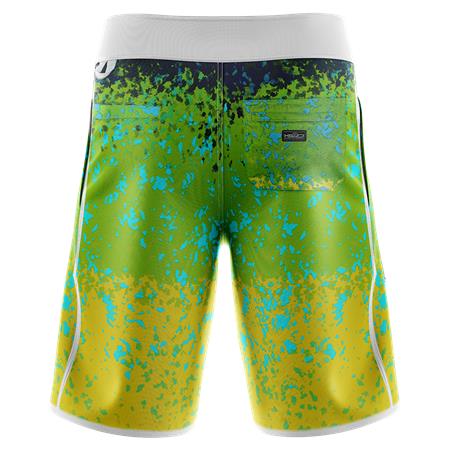 KORTE BROEK VOOR MANNEN - GROEN/GEEL HOT SPOT DESIGN OCEAN PERFORMANCE DORADO