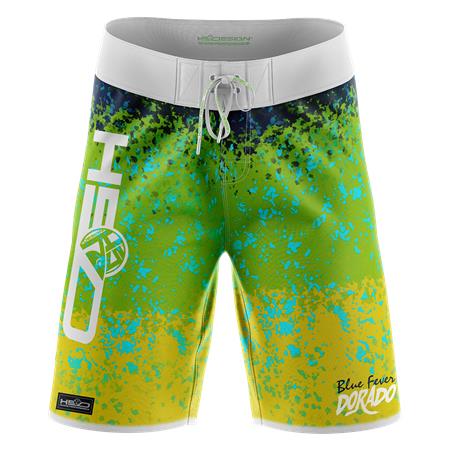 Korte Broek Voor Mannen - Groen/Geel Hot Spot Design Ocean Performance Dorado