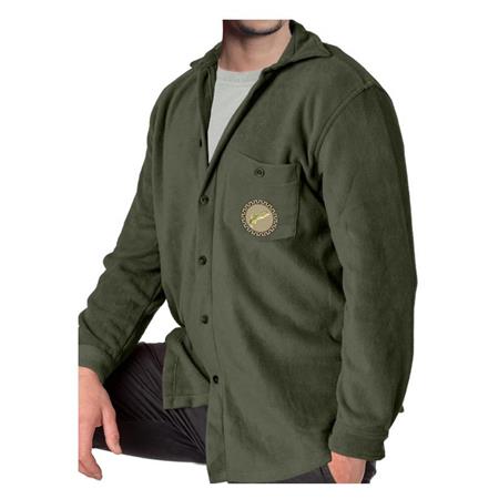 Koszula Męska Z Długim Rękawem Bartavel Portland Truite Mikropolar - Khaki