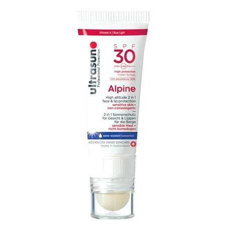 Krem Przeciwsłoneczny Ultrasun Alpine Sztyft 2-W-1 Do Twarzy I Ust Spf30