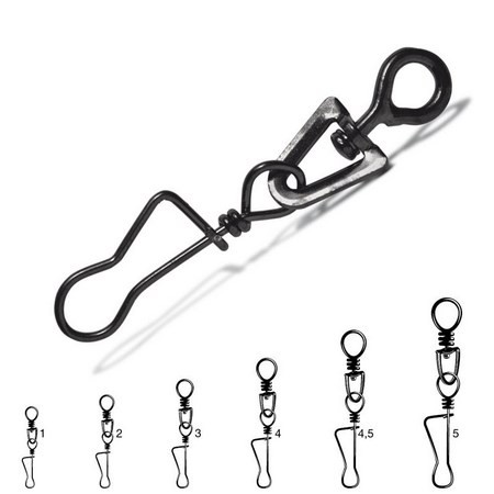 Krętlik Do Drapieżników Vmc Minus Z Agrafką 3531Bk - Czarny - Opakowanie