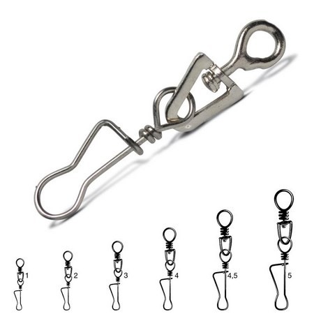 Krętlik Morski Vmc Minus Z Agrafką 3531 - Niklowany - Opakowanie