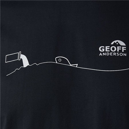 KURZÄRMELIGES HERREN-T-SHIRT GEOFF ANDERSON ORGANIC POLLUTION - SCHWARZ