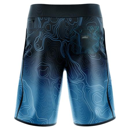 KURZE HOSE HERREN - BLAU HOT SPOT DESIGN OCEAN PERFORMANCE BATHIMETRY