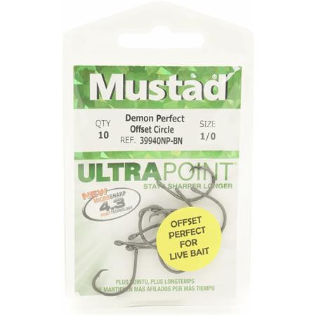 ΚΥΚΛΙΚΌ ΑΓΚΊΣΤΡΙ MUSTAD DEMON OFFSET CIRCLE HOOK - 1X STRONG