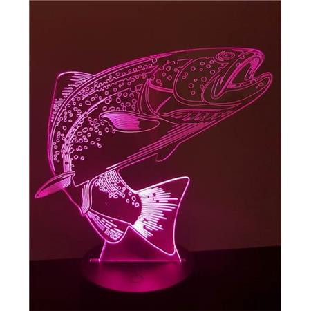 Lamp Kisskiss Metal 3D Led Illusion - Truite