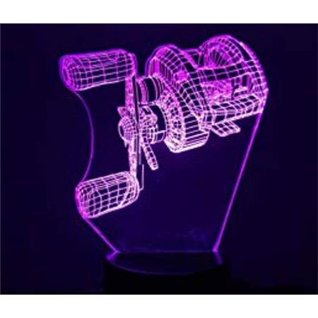 LÂMPADA - CARRETO DE LANÇAMENTO KISSKISS METAL 3D LED ILLUSION - MOULINET CASTING